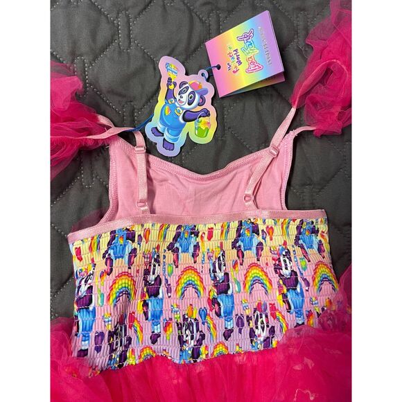 NWT Posh Peanut x Lisa Frank Panda Painter Tutu Dress – Girls 7/8 Rainbow Tulle - Picture 9 of 15